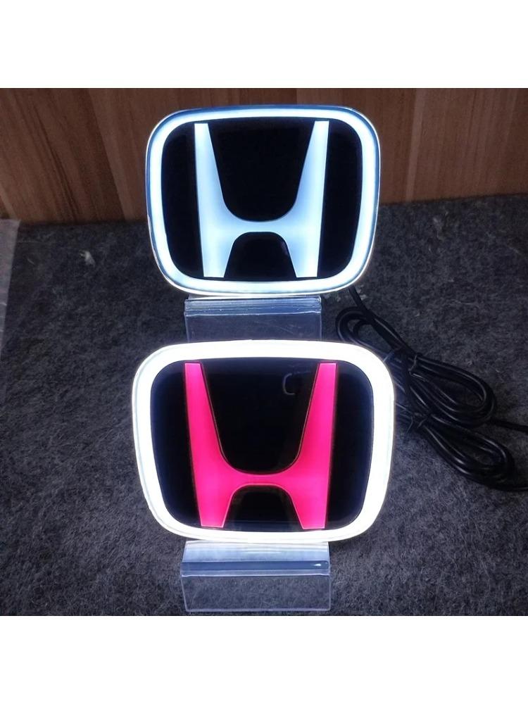 APH1 for Honda PMMA LED Car Front Emblem Sticker Rear Trunk Light Badge Accord Civic Odyssey CRV Inspire Amaze Vezel Accessories
