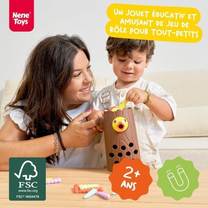 Jouet Magnétique - Nene Toys - Petit Pic-vert - Éducatif En Bois - 2 Ans - Motricité Fine