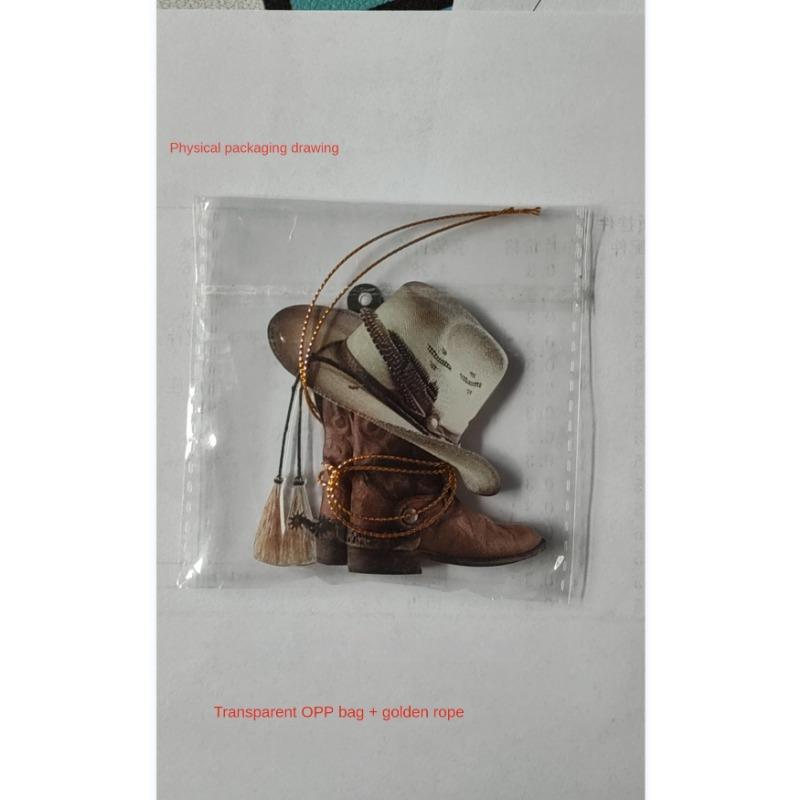 Christmas Home Christmas Tree Decorations Acrylic Flat Pendant Automobile Hanging Ornament Bag Ornaments