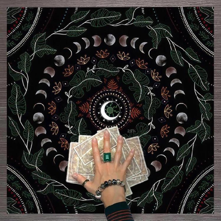 Moon Phases Tarot Card Tablecloth Altars Cloth Astrologys Divinations Tapestry