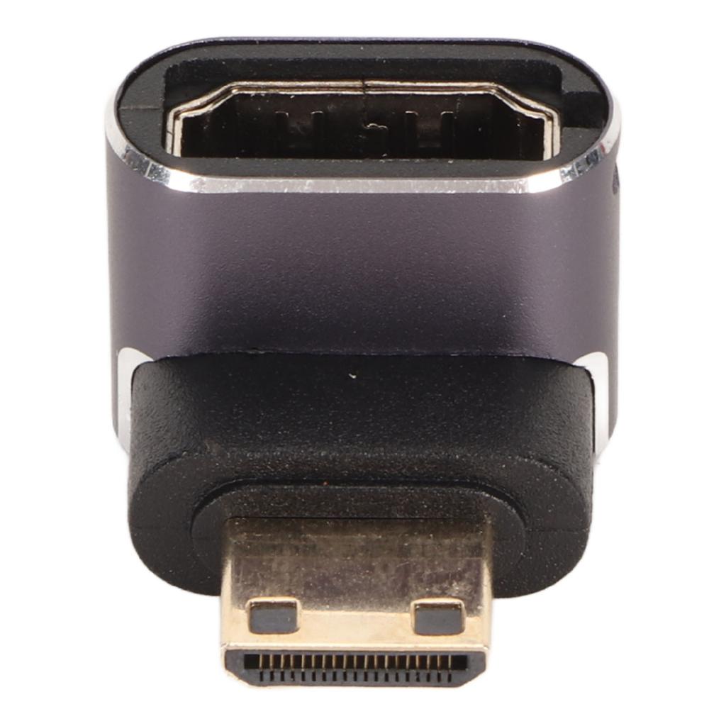Mini HD Multimedia Interface Male to HD Multimedia Interface Female Adapter 8K 60Hz Two Way 90 Degree Ringt Angle
