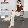 Pierre Cardin Women's Linen Tencel Loose Wide-Leg Casual Pants