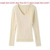 Long Sleeve V Neck Pullover Thick Loose Fit Korean Style Knitwear Fall Winter Sweater  Inner Wear