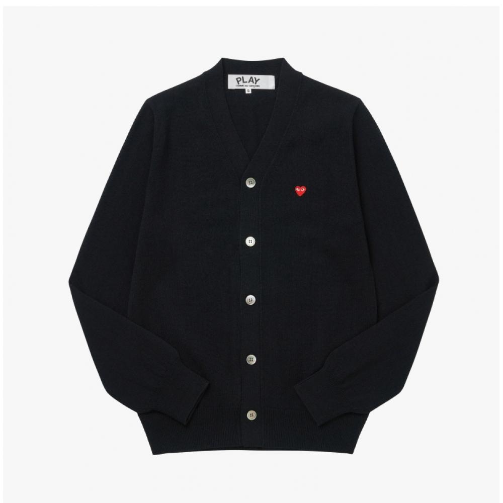 Comme Des Garcons P1n080 1 Play Small Red Heart Waffen Mens Cardigan