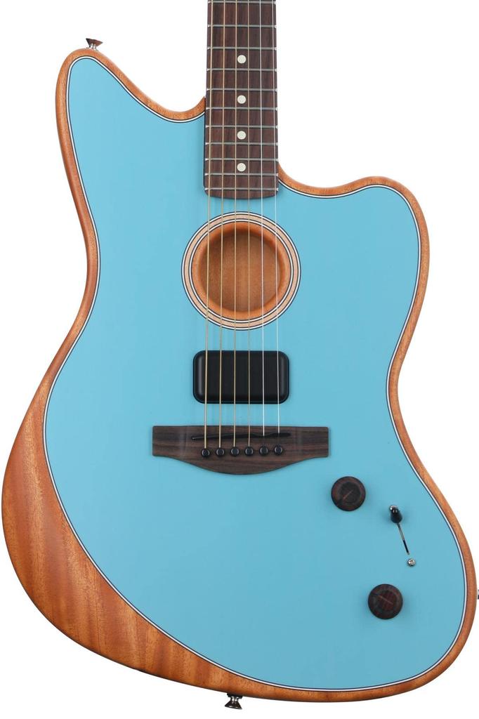 Fender Player Rosewood Ice with gig bag Acoustasonic® Jazzmaster®, Fingerboard, Blue,