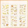 6 Styles  Transparent PET Stickers Scrapbooking Materials DIY Junk Journal Collage Tree Branches and Leaves Decor Stickers