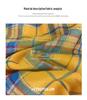 2024 Summer Orange Retro Color Block Plaid Irregular Camisole Sleeveless Top