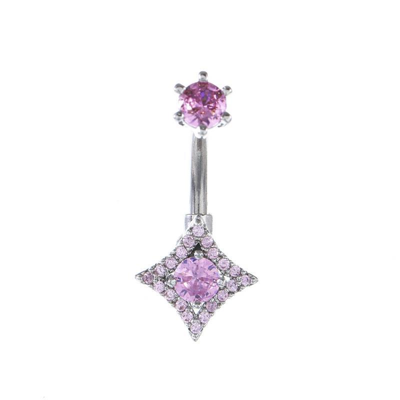 Star Zircon Belly Button Rings Y2K Girls Piercing Navel Nail Body Jewelry For Women Body Piercing Jewelry Gift