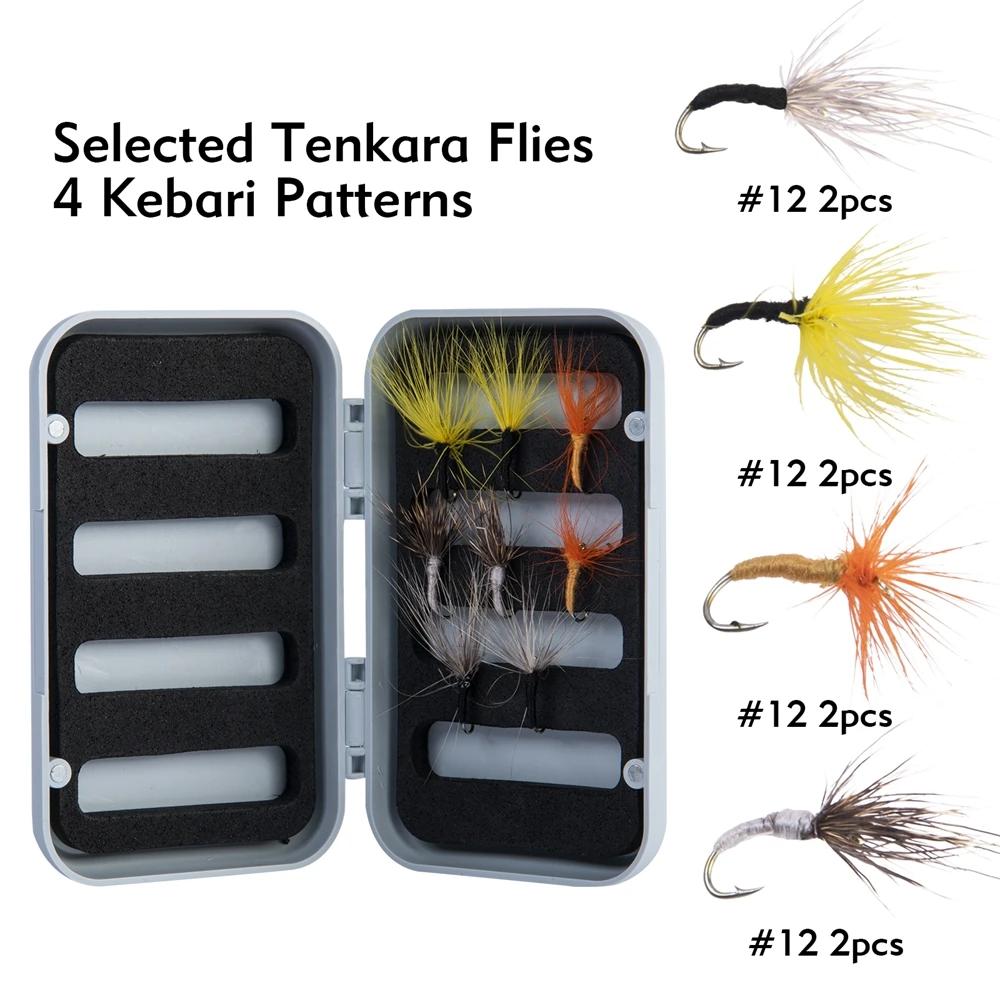 Goture 12FT Klassische Tenkara Fliegen Angelrute Combo Super Licht Tragbare IM8 Carbon Faser Forellenrute Mit Fliegen Linie Köder set