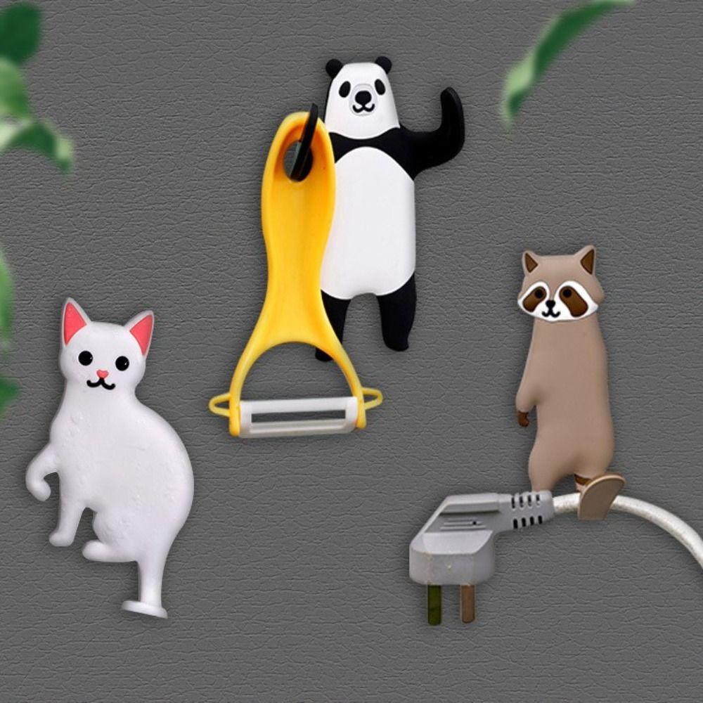 

Soft Traceless Hook Panda Dog Creative Animal Hook New Sticky Hook 06