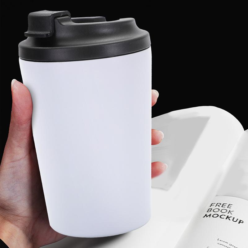 350ml/12oz Double Stainless Steel 304 Coffee Thermos Mug Leak-Proof Non-Slip Car Vacuum Flask Travel Thermal Cup Water Bottle