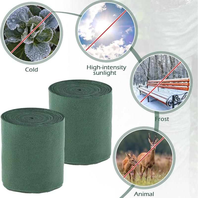Tree Protector Wrap For Winter Freeze Protection- Breathable Trunk Bark Guard Away From Deer Animal, For Shrub Young Tree Plants