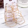 6 Pairs Fashion Exaggerated Geometric Polygonal Earrings