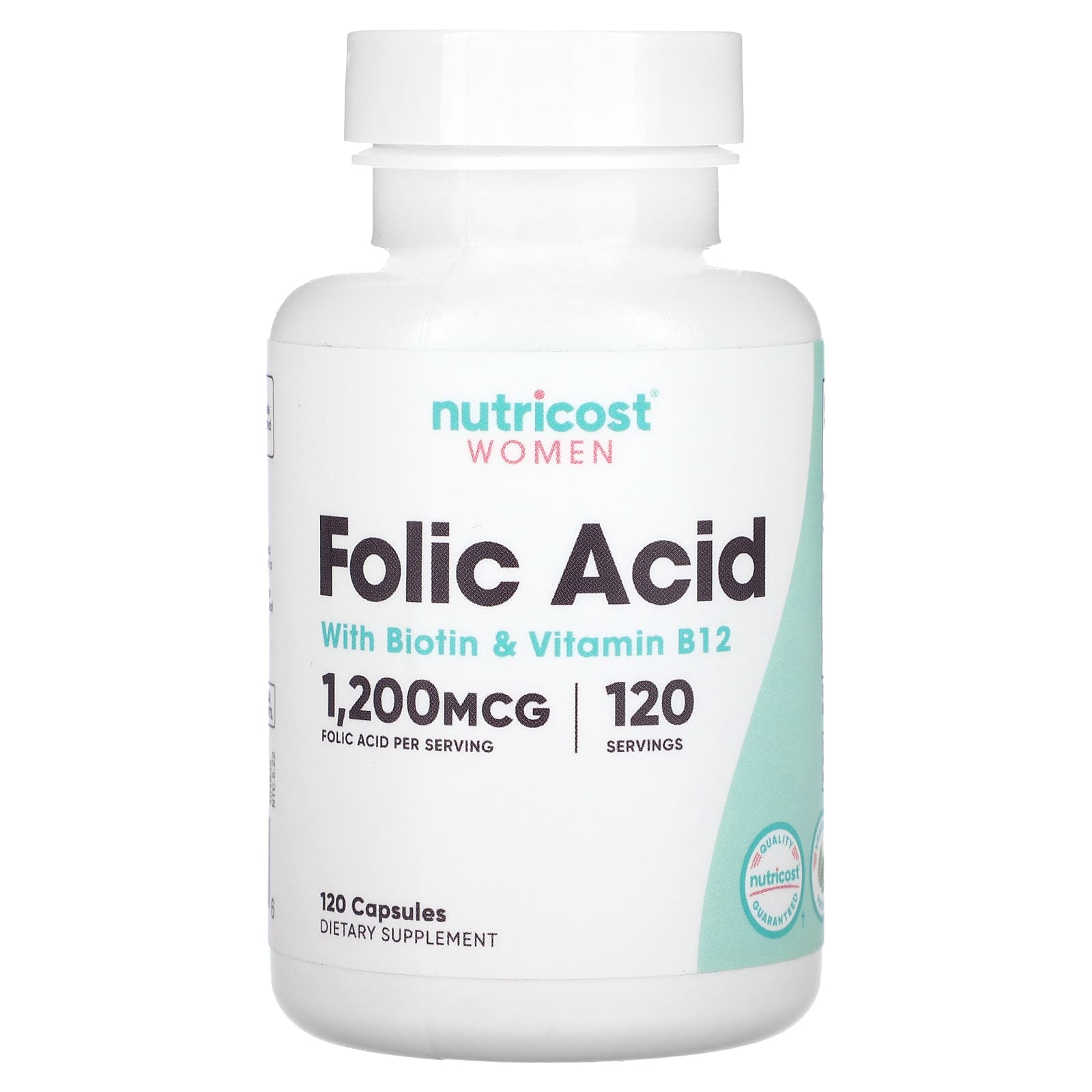 

Women s Folic Acid with Biotin and Vitamin B12, 120 Capsules