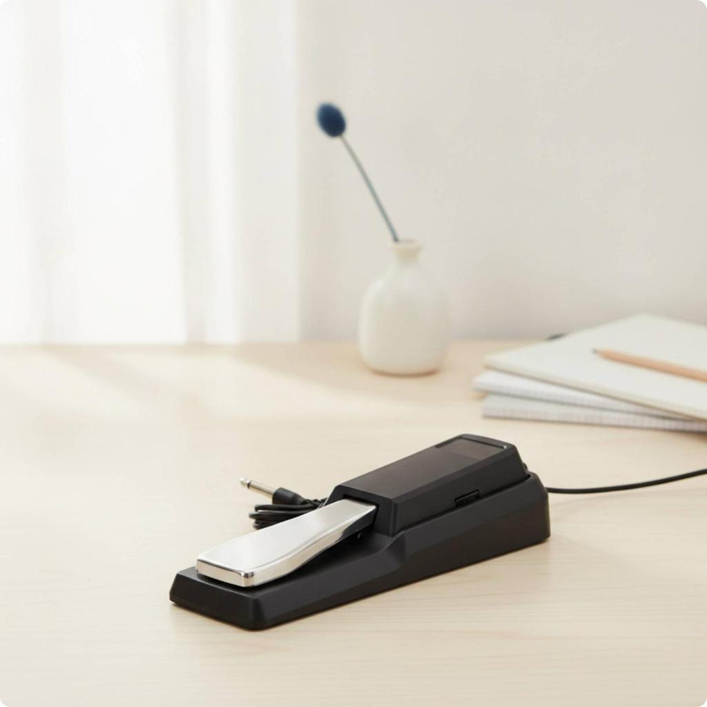 Sustain Pedal Universal with Polarity Switch Instrument Accessory for Keyboardists,