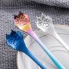 Stainless Steel Coffee Spoon Cat Paw Spoon Cake Milk Powder Scoop Baking Spoons Stirring Spoon Kitchen Tableware Tool