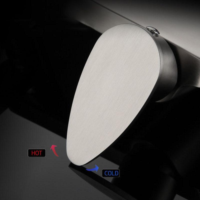 304 Stainless Steel Bathtub Shower Faucet Hand-held Sprinkler Shower Set Hot And Cold Mixer Shower Tap Nickel