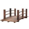 Garden Bridge - Pond Bridge - Wooden Footbridge - Garden Decoration 152.5L X 67W X 48H Cm - Wood of