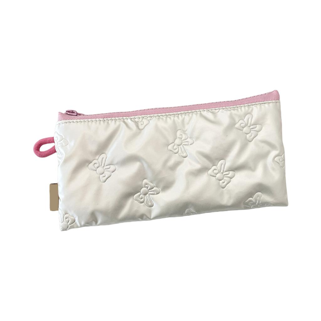 Bows Change Purse Flip Pencil Case Quilted Wallets Money Bag Coin Purse Change Bag Simple Change Purse Cosmetic Bag