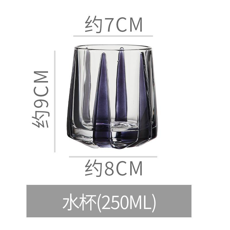 Creative Sword Patterned Crystal Glass Cup, Colored Electroplated Whiskey Glass, High-value Beer Glass, Cold Brew Coffee Cups