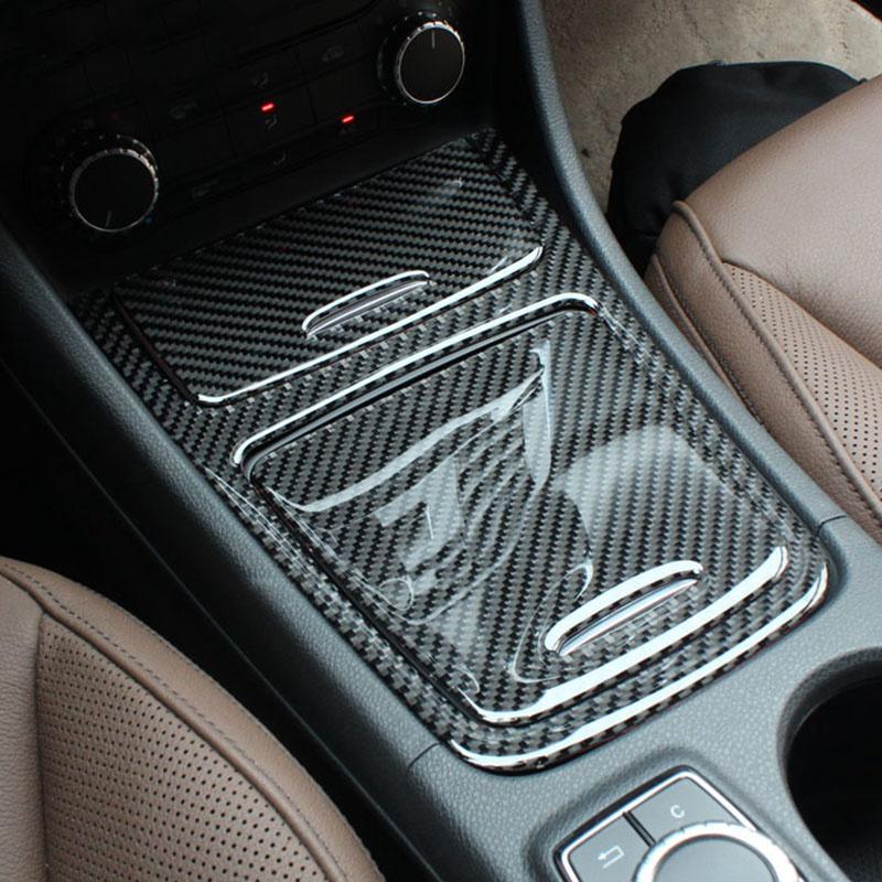 Styling auta Dekorační nálepka centrálního ovládání Mercedes Autopříslušenství Carbon Fiber For Benz GLA CLA200 220 260