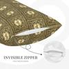 Decorative Golden Medallion Baroque  Rectangle Pillowcase Cushion Cover Decorative Bedroom Bed Home Comfort Throw Pillow