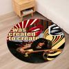 Loreen Printed Round Rug Carpet Chair Rug Area Rug Entryway Doormats,for Office Chair Living Room Bedroom Kitchen Room.