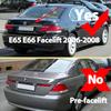 For BMW 7 Series E65 E66 2006-2008 Facelift Only Lamp White Bulbs License Plate Lights 2PCS LED Car License Number Plate Light