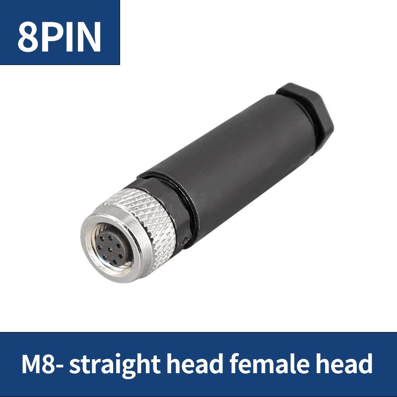 KRE 3/4/5/6/8 Pin Male Female Straight Aviation Plug Socket Sensor Cable M8 Waterproof Connectors