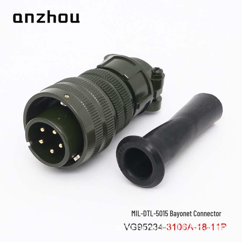 6-Pin Aviation Plug: US Military Standard Bayonet Connector VG95234-18-12S (CA06COME-18-12P)
