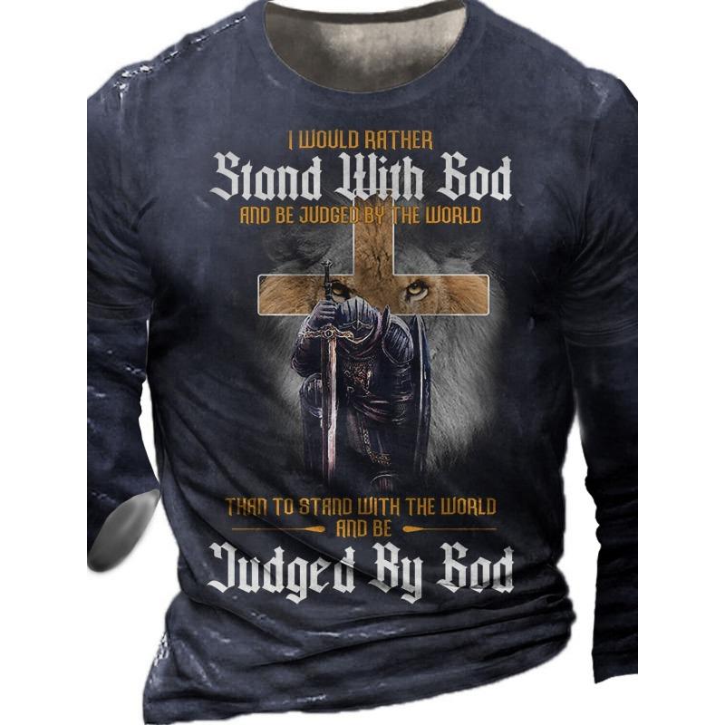 Men's Long Sleeve Graphic 3D Compass Boat Casual Sports Outdoor Sports T-Shirt Fitness Retro Classic Long Sleeve Top