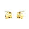 Wide Geometric Metal Korean Version Stud Earrings for Women's Simple Temperament Commuting Autumn and Winter Earrings
