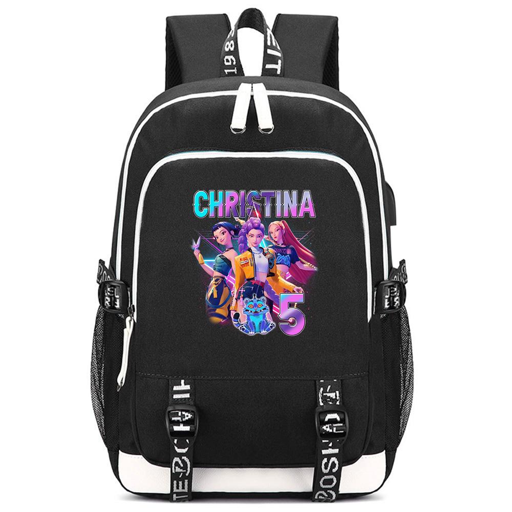 Anime KPOP Printed Backpack for Teenager Student Bookbag Schoolbag Women Large Capacity Waterproof Travel Bag Gift