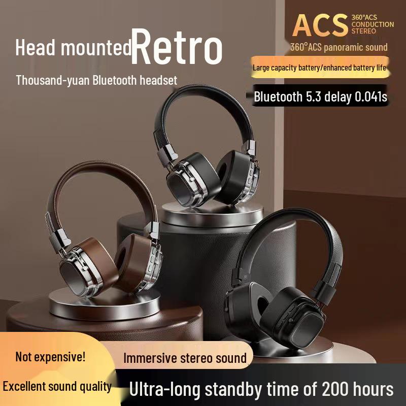 Marshall Retro Over-Ear Wireless Bluetooth Headphones with Noise Cancelling