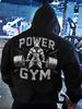 Sweat à capuche Streetwear Sport Fitness Power Gym Haltérophilie Homme Musclé Design Rétro Usé Hip Hop Tendance Haut Décontracté