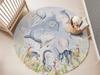 Blue Marine Animal Round Carpet for Living Room Baby Girl Room Kids Playroom Mat Bedroom Soft Rug Nursery Decor Kid's Playmat