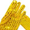 1 Par Guantes de Rendimiento Lentejuelas Brillantes Color Sólido Suave Cálidos Dedos Completos Llaman la Atención Disfraz Talla Única Guantes para Espectáculo de Escenario para Adulto