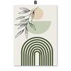 Boho Salbeigrün Pflanze Leinwandkunst Geometrisch Abstrakt Nordisch Wandposter Heimdekor Drucke