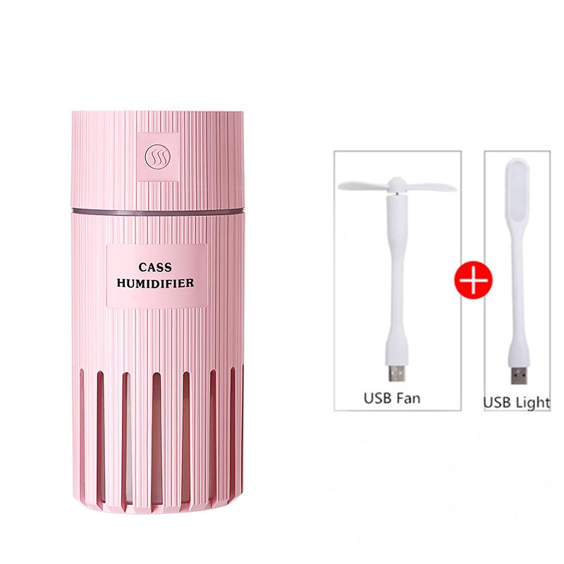 USB zvlhčovač vzduchu čistička vzduchu se 7 barevným LED světlem 320ml ultrazvukový generátor mlhy pro aromaterapii zamlžovač pro domácí aroma difuzér do auta