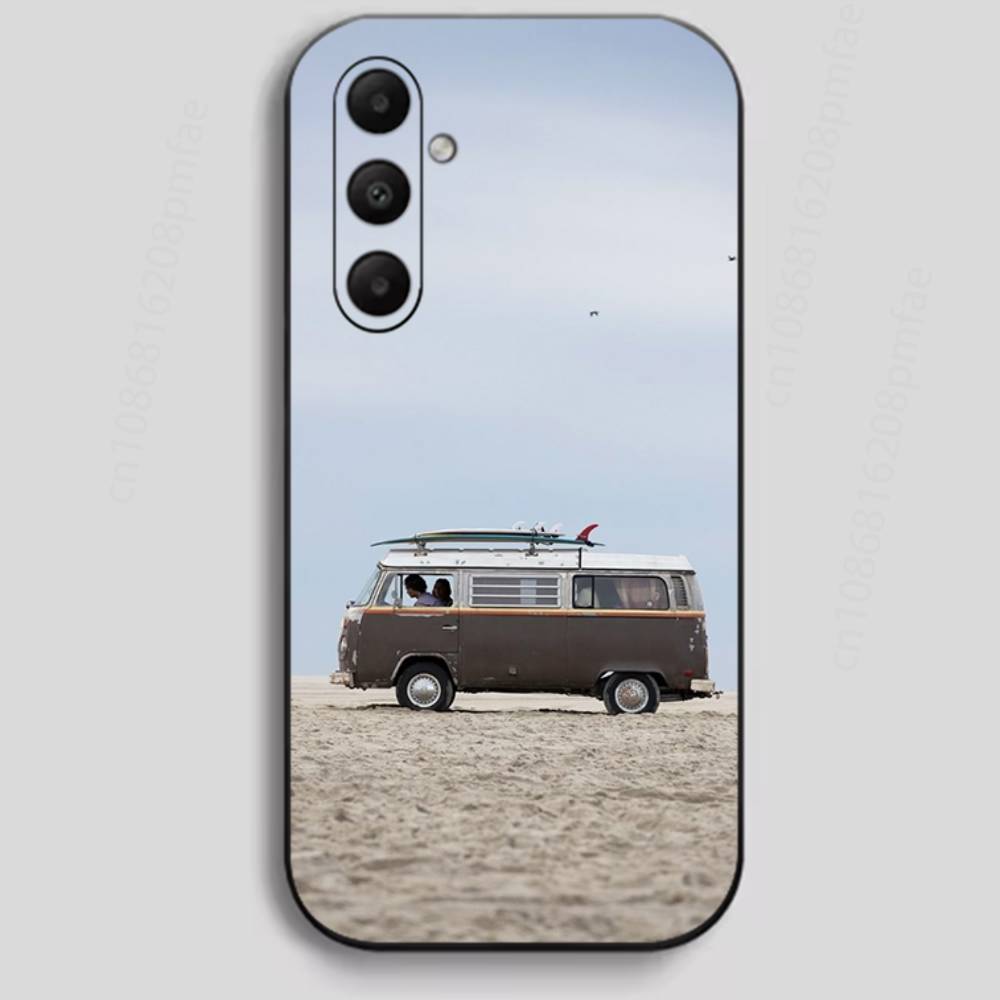 Retro Bus Road Trip Phone Case for Samsung Galaxy A73,23,53,33,24,72,22,52,32,54,A34 Soft Cover