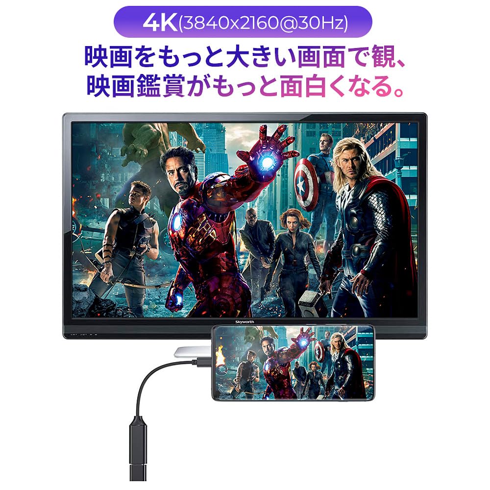 RayCue USB C to HDMI Type C to HDMI 4K Type C to HDMI Converter Connector for Thunderbolt Compatible with 2023 Latest MacBook iPad Samsung Galaxy