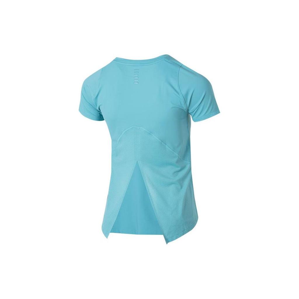 Under Armour Solid Color Slim Fit Comfortable Breathable Casual Short Sleeve T-Shirt Women Tops Light-Blue 1361926-476