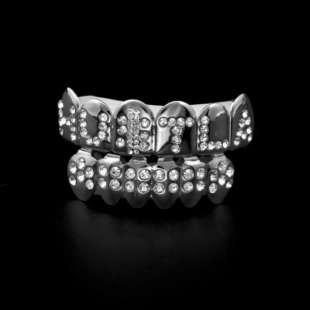 Factory Direct Jewelry Braces Diamond Plated Rap Braces Teeth Grills