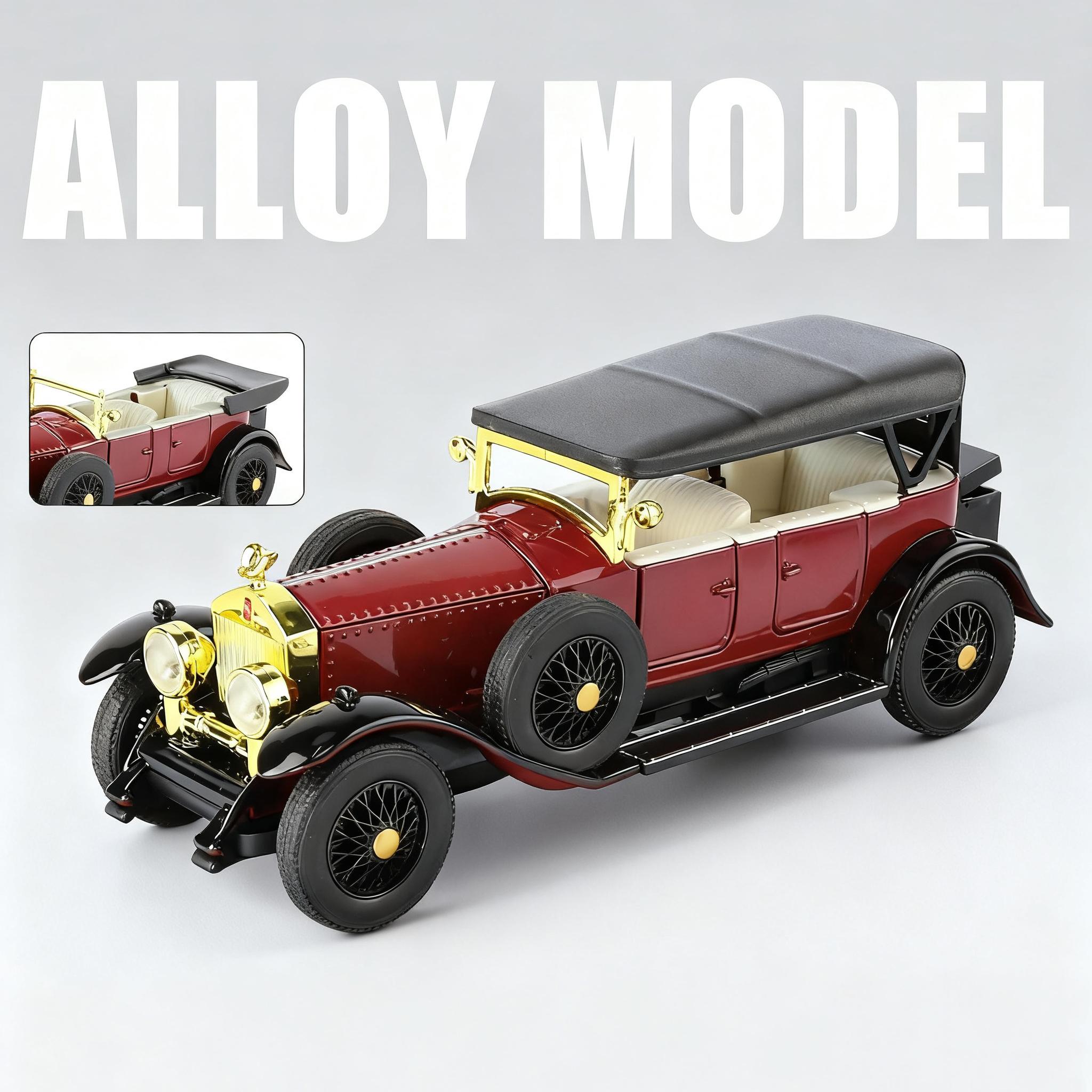 1:32 Rolls Royce Phantom I 1925 Legering Auto Diecasts & Speelgoedvoertuigen Metalen Speelgoedauto Model Geluid En Licht Collectie Kinderspeelgoed