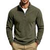 Mens Fleece Sweatshirt Winter Warm Loose Fit Casual Stand Collar Zip Up Top
