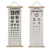Eye Chart Multipurpose Waterproof Standardized Clear Printing Accurate Reading Eye Vision Exam Thicken Adults Kids Wall Visual Acuity Chart Canvas