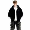 Fingercroxx Herren Fleece Kapuzen Cardigan Jacke