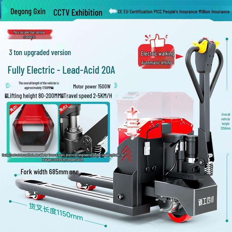 All-Terrain Electric Forklift for Warehouse and Construction Pallet Handling