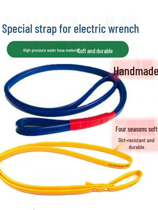Heavy-Duty Electric Wrench Belt with Safety Hook and Rope Standard Strap
