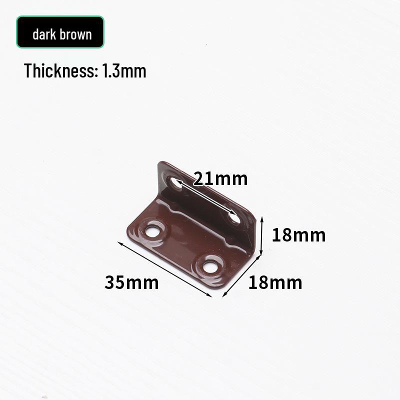 Black Powder-Coated Three-Sided Angle Iron Bracket for Kitchen Cabinet Reinforcement and Support